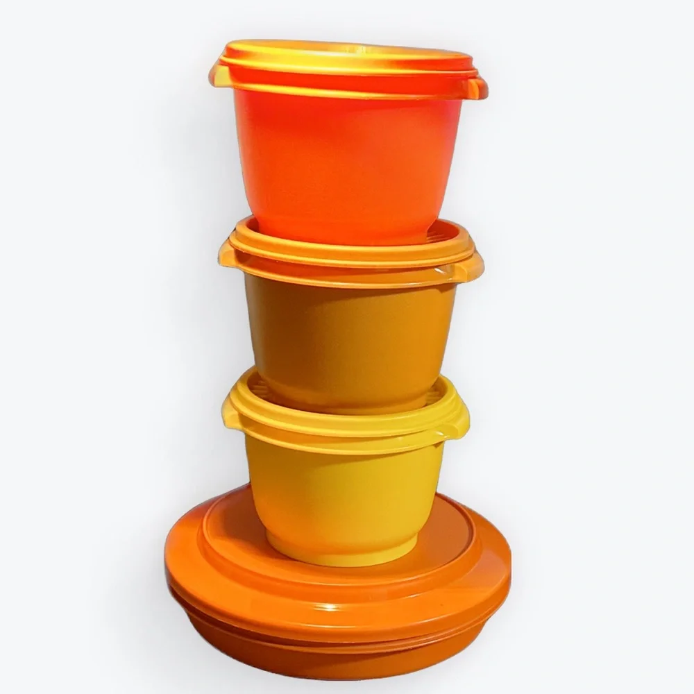 Tupperware 8-Piece Servalier & Seal-N-Serve Combo Set Harvest Colors With Lids